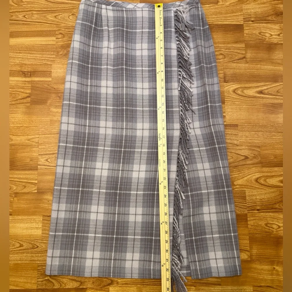 Norton McNaughton Charcoal Checkered Maxi Skirt - Picture 8 of 9